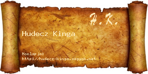 Hudecz Kinga névjegykártya